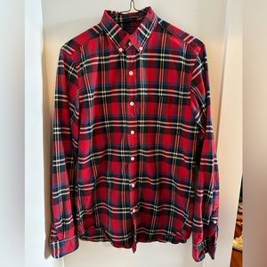 J. Crew Plaid Flannel Oxford Button-down Size Small
